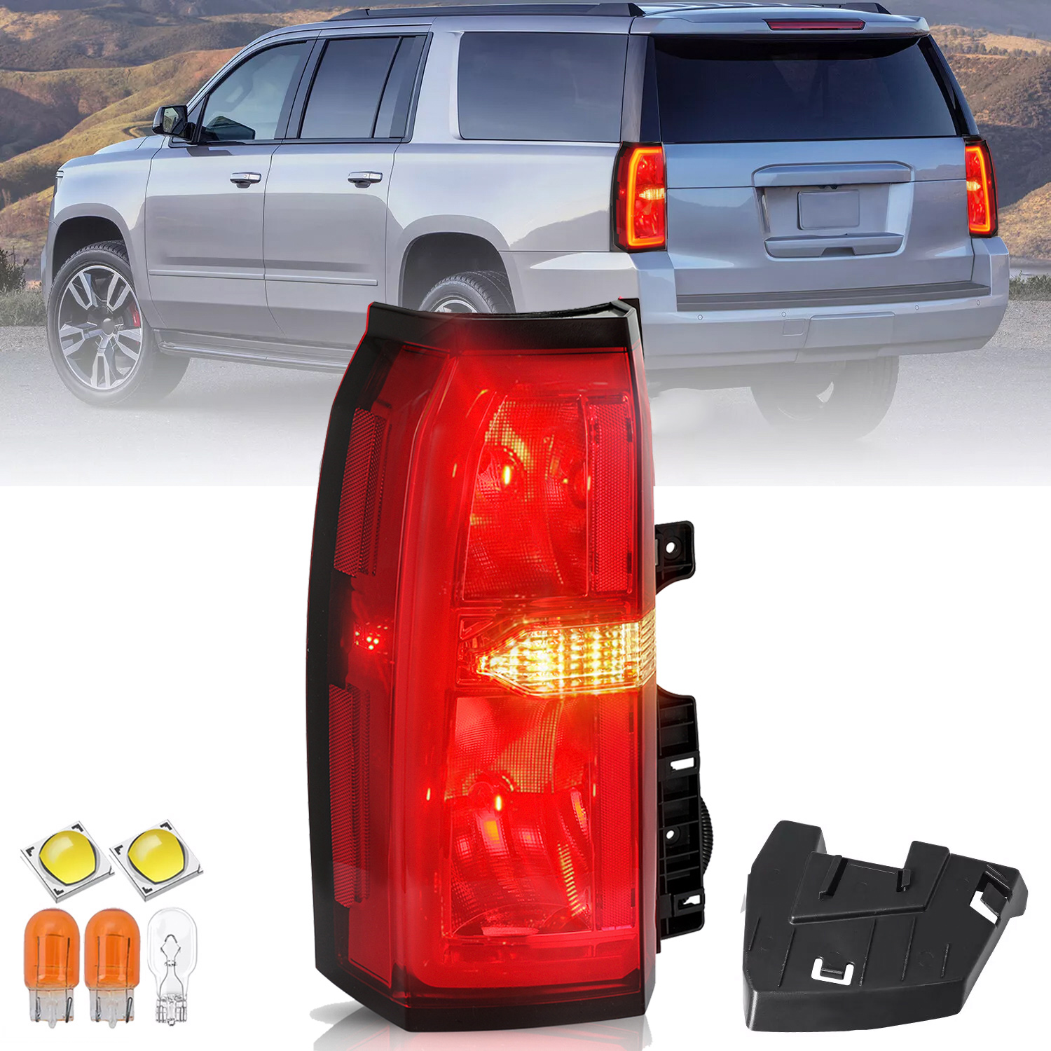 LED Tail Light For 2015-2020 Chevrolet Suburban Tahoe Brake Lamp Assembly w/Bulb